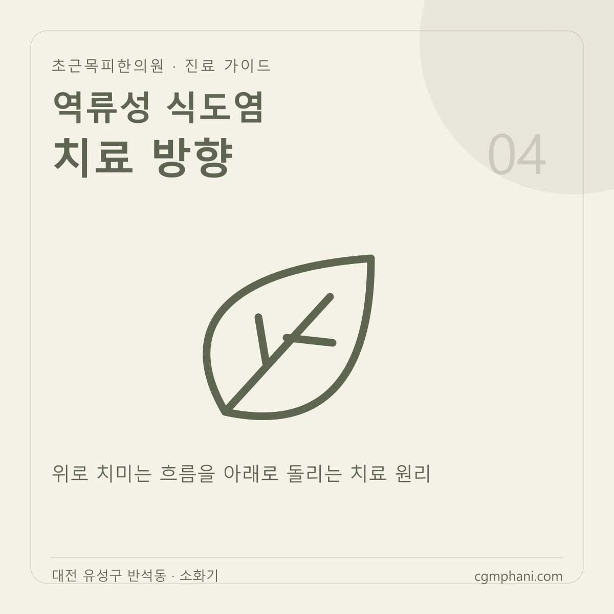 역류성 식도염 · 치료 방향 진료 안내