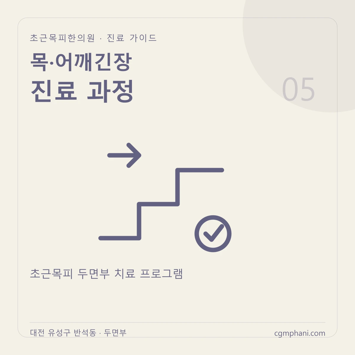 목·어깨긴장 · 진료 과정 진료 안내